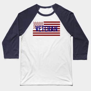 American Flag Military Veteran Baseball T-Shirt